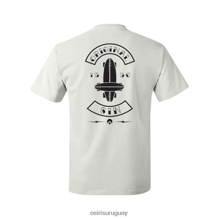 camiseta con bolsillo del pecado original unisexo blanco X26LB33 Osiris camiseta